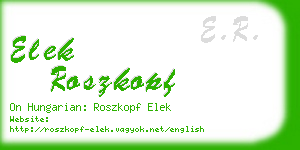 elek roszkopf business card